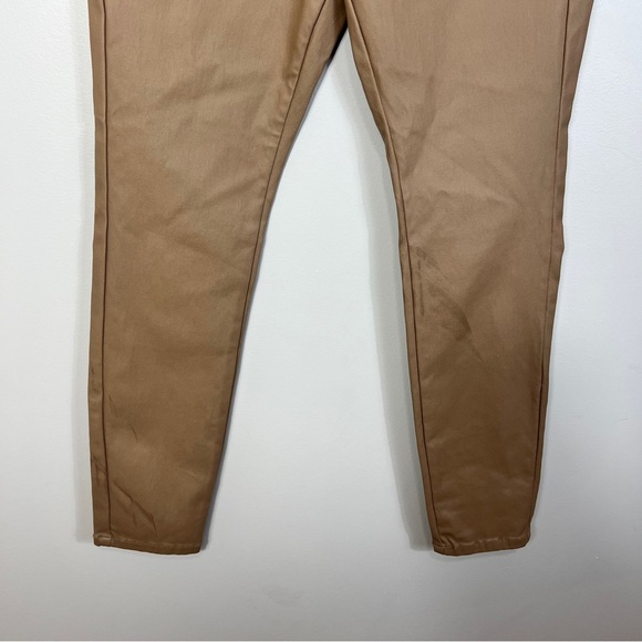 Cream Beige Faux Leather CRTorid Baggy Front ties Pant women size 38 Medium - Picture 9 of 14